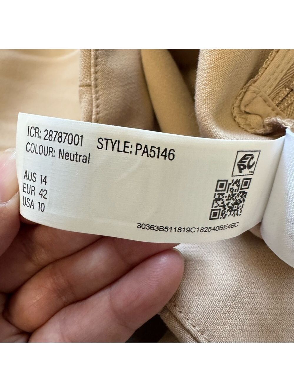 Ever New Melbourne Mila D-Ring Beige Wide-Leg Women's Pants - Picture 14 of 16